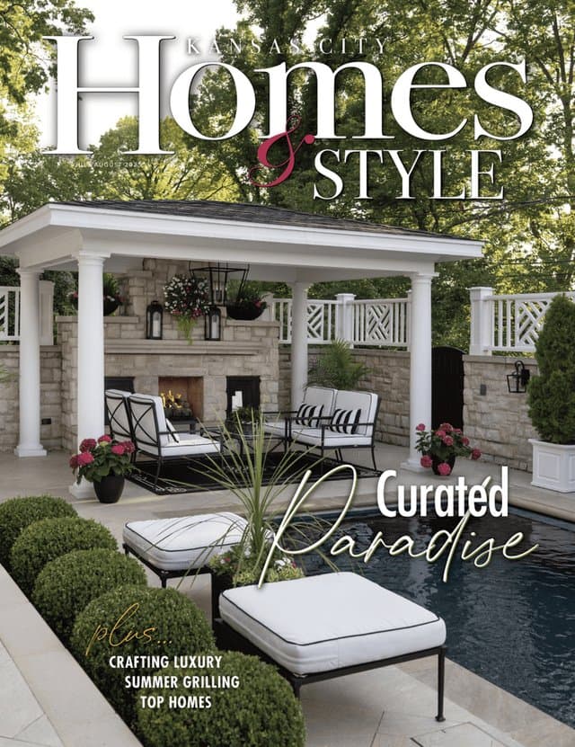 Kansas City Homes & Style magazine cover, July / August 2025 issue featuring LaMira Interiors